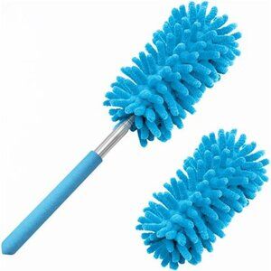 Microfiber duster with extendable pole washable dusting brush for home car